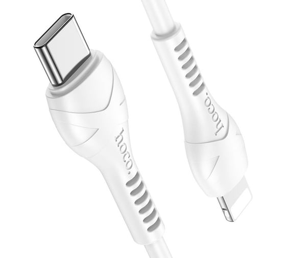 Кабель Usb-c Hoco x55 trendy lightning 8-pin, 3а, pd20w, 1м, pvc (белый) 0L-00049969
