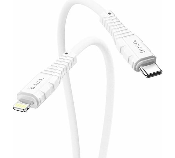 Кабель Usb-c Hoco x67 nano lightning 8-pin, 3а, pd 20w, 1м, силикон (белый) 0L-00053816 1