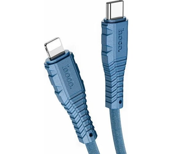 Кабель Usb-c Hoco x67 nano lightning 8-pin, 3а, pd 20w, 1м, силикон (синий) 0L-00053817