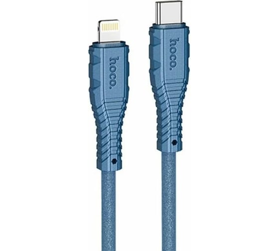 Кабель Usb-c Hoco x67 nano lightning 8-pin, 3а, pd 20w, 1м, силикон (синий) 0L-00053817