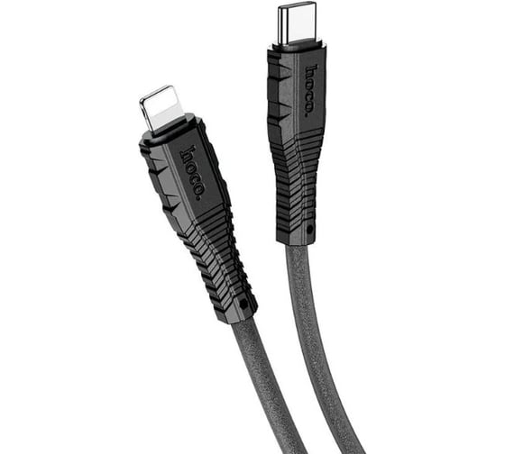 Кабель Usb-c Hoco x67 nano lightning 8-pin, 3а, pd 20w, 1м, силикон (черный) 0L-00053815