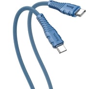 Кабель Usb-c Hoco x67 nano type-c, 3а, pd 60w, 1м, силикон (синий) 0L-00053820