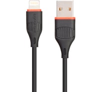 Usb кабель Borofone bx17 enjoy lightning 8-pin, 1м, pvc, черный 0L-00043159