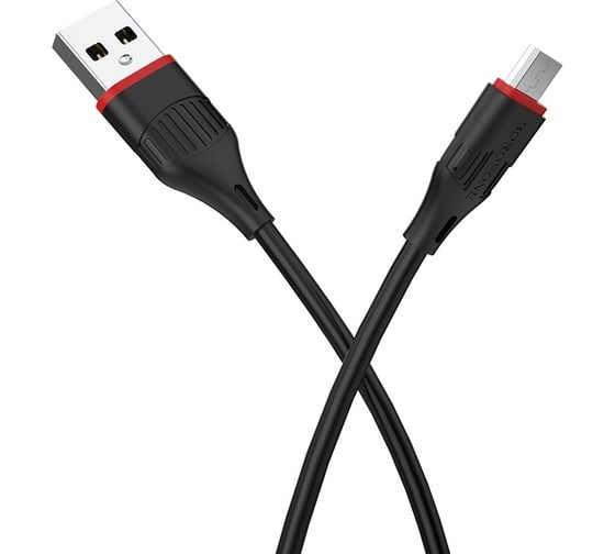 Usb кабель Borofone bx17 enjoy microusb, 1м, pvc, черный 0L-00043161
