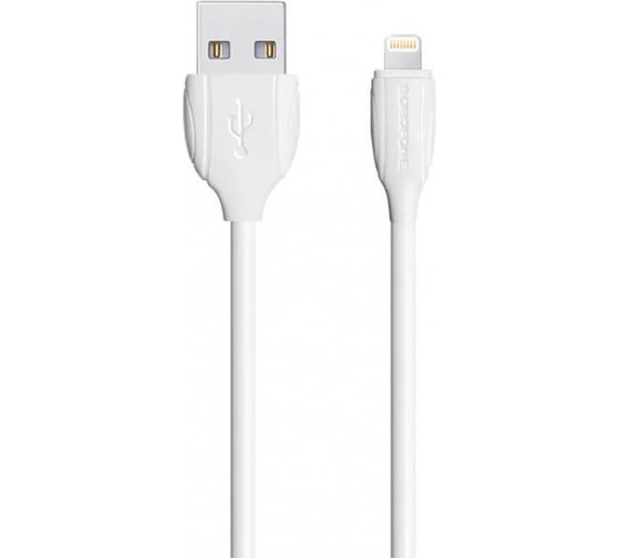 Usb кабель Borofone bx19 benefit lightning 8-pin, 2.4a, 1м, pvc, белый 0L-00043145 1