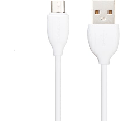 Usb кабель Borofone bx19 benefit microusb, 2.4a, 1м, pvc, белый 0L-00043147