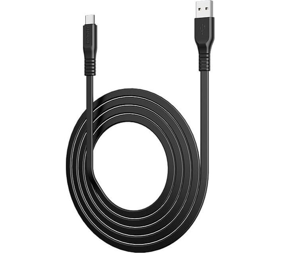 Usb кабель Borofone bx23 wide power type-c, 1м, 3a, pvc, черный 0L-00051125