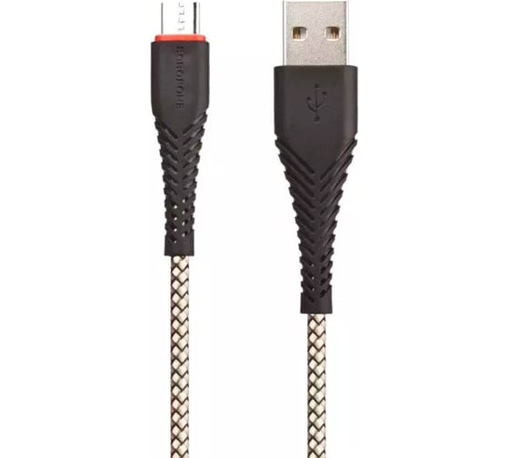 Usb кабель Borofone bx25 powerful micro usb, 1м, 2.4a, нейлон, черный 0L-00043628 1