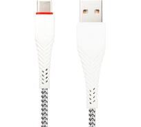 Usb кабель Borofone bx25 powerful type-c, 1м, 3a, нейлон, белый 0L-00043630
