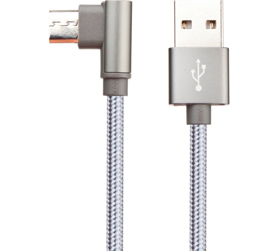 Usb кабель Borofone bx26 express micro usb, 1м, 2.4а, нейлон, серый 0L-00043624