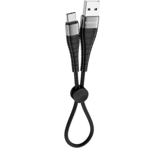 Usb кабель Borofone bx32 munificent micro usb, 0.25м, 2.4a, нейлон, черный 0L-MG-WF842 28116620