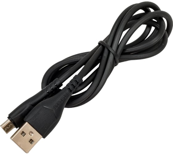 Usb кабель Borofone bx37 wieldy microusb, 1м, 2.4a, pvc, черный 0L-00049905