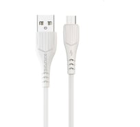 Usb кабель Borofone bx37 wieldy type-c, 1м, 3a, pvc, белый 0L-00049907