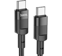 Usb-c кабель Hoco u106 moulder type-c, 5а, pd100w, 1.2м, нейлон (черный) 0L-00054468