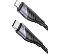 Usb-c кабель Hoco u95 freeway lightning 8-pin, 3а, pd20w, 1.2м, нейлон (черный) 0L-00050599