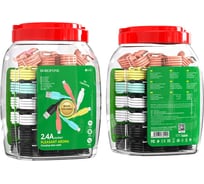 USB кабель Borofone bx40 multicolor superior lightning 8-pin, 1м, 2.4a, pvc, уп. 30 шт. (5 цветов) 0L-MG-WF307