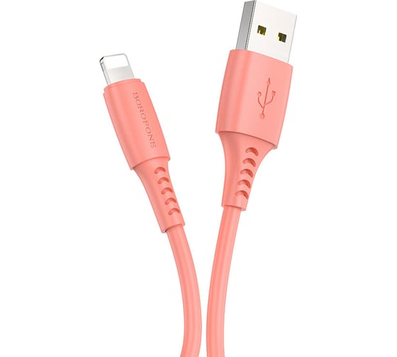 USB кабель Borofone bx40 multicolor superior lightning 8-pin, 1м, 2.4a, pvc, уп. 30 шт. (5 цветов) 0L-MG-WF307