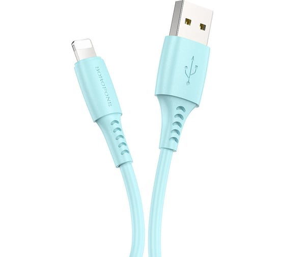 USB кабель Borofone bx40 multicolor superior lightning 8-pin, 1м, 2.4a, pvc, уп. 30 шт. (5 цветов) 0L-MG-WF307