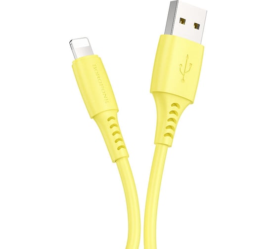 USB кабель Borofone bx40 multicolor superior lightning 8-pin, 1м, 2.4a, pvc, уп. 30 шт. (5 цветов) 0L-MG-WF307