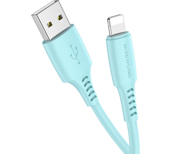 USB кабель Borofone bx40 multicolor superior lightning 8-pin, 1м, 2.4a, pvc, уп. 30 шт. (5 цветов) 0L-MG-WF307