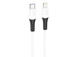 Usb-c кабель Hoco x82 lightning 8-pin, 3а, pd20w, 1м, силикон (белый) 0L-00055146