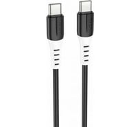 Usb-c кабель Hoco x82 type-c, 3а, pd60w, 1м, силикон (черный) 0L-00055147