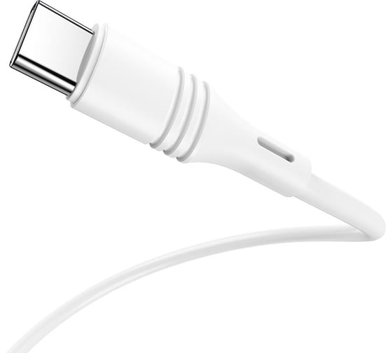 USB кабель Borofone bx43 cooljoy type-c, 1м, 3a, pvc (белый) 0L-MG-WF840