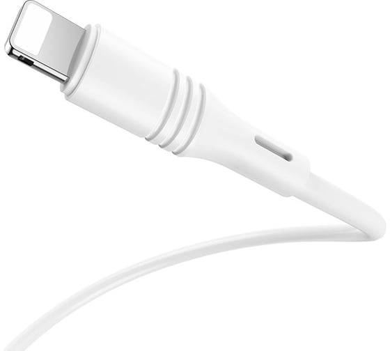 USB кабель Borofone bx43 cooljoy lightning 8-pin, 1м, 2.4a, pvc (белый) 0L-MG-WF838