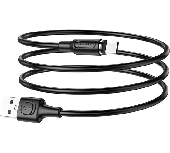 USB кабель Borofone bx41 amiable type-c, магнитный, 1м, 3a, pvc (черный) 0L-00049996