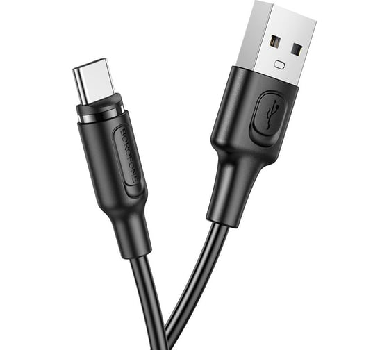USB кабель Borofone bx41 amiable type-c, магнитный, 1м, 3a, pvc (черный) 0L-00049996
