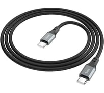 Usb-c кабель Hoco x86 spear type-c, 3а, pd60w, 1м, силикон (черный) 0L-00057058