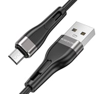 USB кабель Borofone bx46 rush microusb, 1м, 2.4a, силикон (черный) 0L-00050237