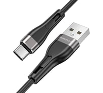 USB кабель Borofone bx46 rush type-c, 1м, 3a, силикон (черный) 0L-00050238