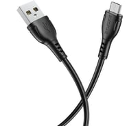 USB кабель Borofone bx51 triumph microusb, 1м, 2.4a, pvc (черный) 0L-00050539