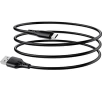 USB кабель Borofone bx48 microusb, 1м, 2.4a, pvc (черный) 0L-00050240
