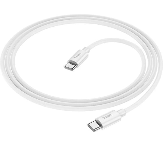Usb-c кабель Hoco x87 magic type-c, 3а, pd60w, 1м, силикон (белый) 0L-00057783