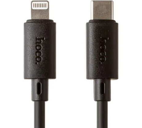 Usb-c кабель Hoco x88 gratified lightning 8-pin, 3а, pd20w, 1м, pvc (черный) 0L-00056437