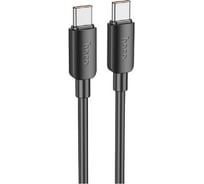 Usb-c кабель Hoco x96 hyper type-c, 5а, pd100w, 1м, pvc (черный) 0L-00058900