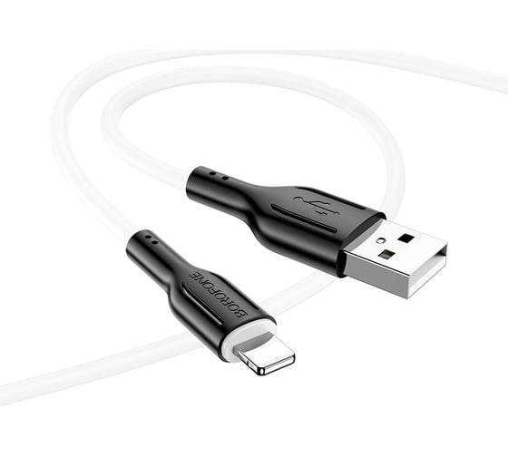 USB кабель Borofone bx63 charming lightning 8-pin, 1м, 2.4a, силикон (белый) 0L-00053158 28116512