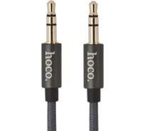 Аудиокабель Hoco upa03 noble sound 3.5мм, 1м, нейлон (серый) 0L-00037545