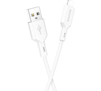 USB кабель Borofone bx70 lightning 8-pin, 2.4a, 1м, pvc (белый) 0L-00055153