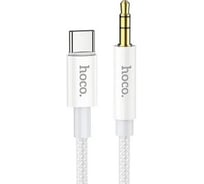 Аудиокабель Hoco upa19 type-c, 1м, нейлон (серебряный) 0L-00054472