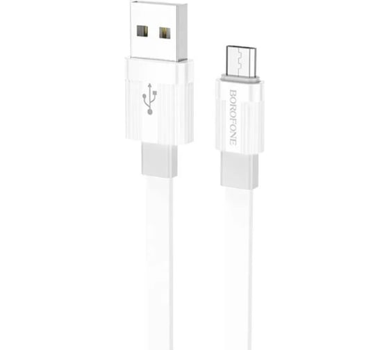 USB кабель Borofone bx89 union microusb, 2.4а, 1м, tpe (белый/серый) 0L-00057367 1