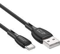 USB кабель Borofone bx86 advantage type-c, 3а, 1м, силикон (черный) 0L-00057820