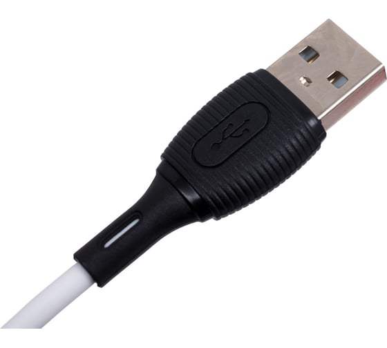 USB кабель Borofone bx86 advantage lightning 8-pin, 1м, 2.4a, силикон (белый) 0L-00057818