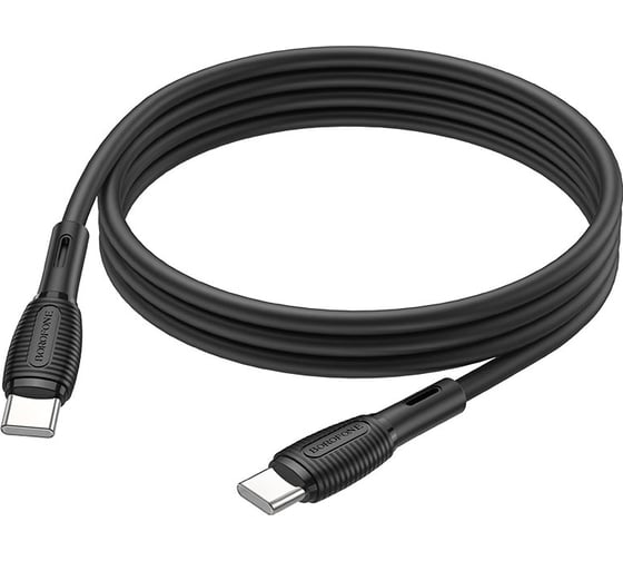 USB-C кабель Borofone bx86 advantage type-c, 3а, pd60w, 1м, силикон (черный) 0L-00057817