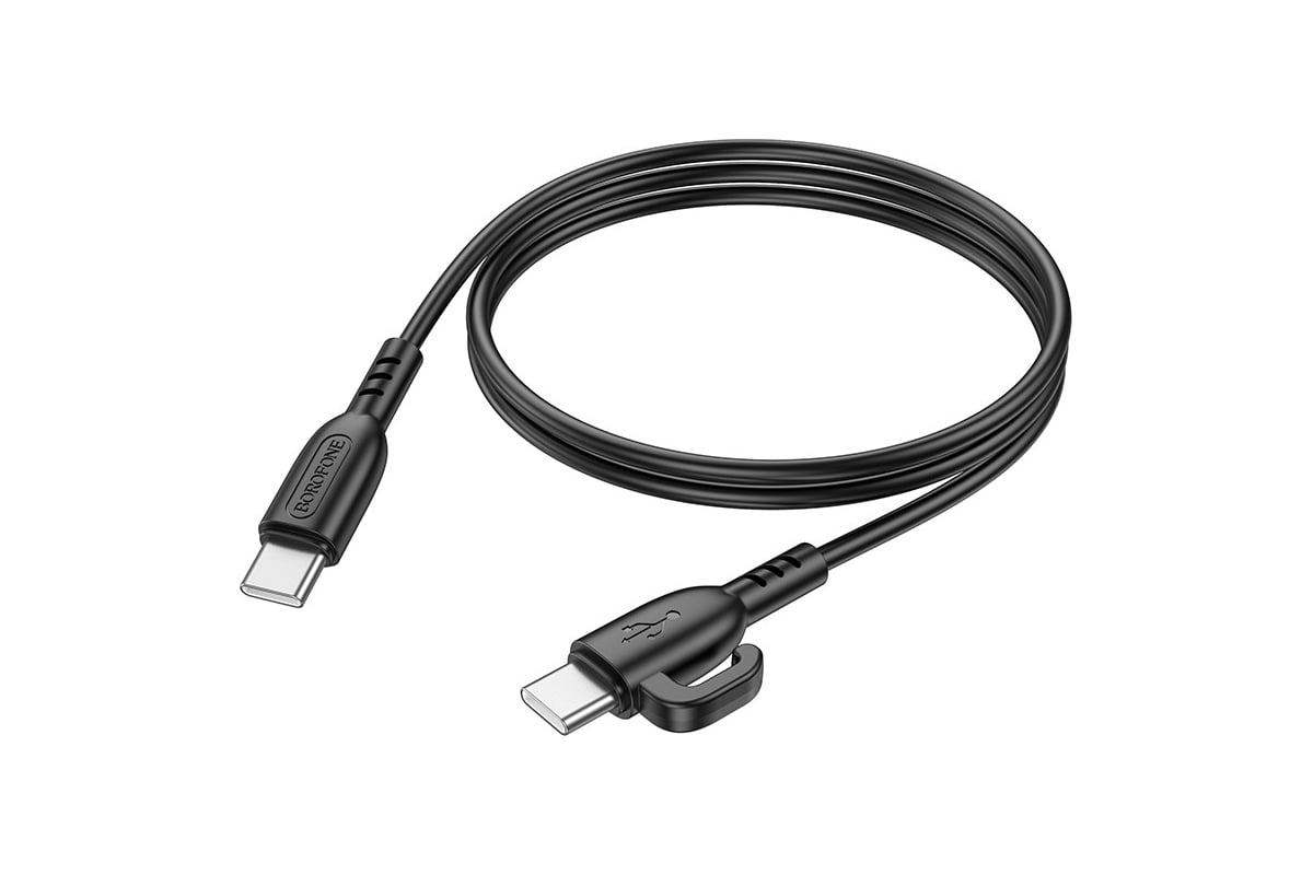 USB-C кабель Borofone bx91 symbol type-c, 3а, pd60w, 1м, abs (черный)  0L-00057822 23752-BX91ttBK - выгодная цена, отзывы, характеристики, фото -  купить в Москве и РФ