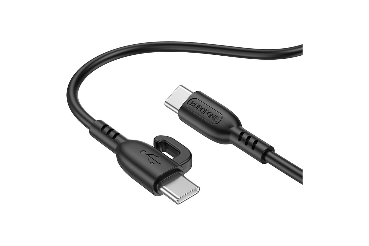 Usb-c кабель borofone bx91 symbol type-c, 3а, pd60w, 1м, abs (черный) 0l-00057822 23752-bx91ttbk