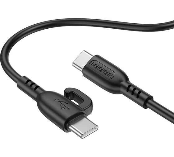 USB-C кабель Borofone bx91 symbol type-c, 3а, pd60w, 1м, abs (черный) 0L-00057822 23752-BX91ttBK