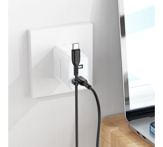 USB-C кабель Borofone bx91 symbol type-c, 3а, pd60w, 1м, abs (черный) 0L-00057822 23752-BX91ttBK
